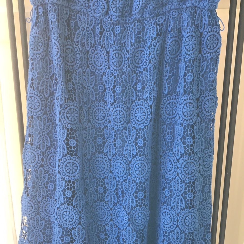 Lace dress w lining 10 Rich Royal Blue sleeveless formal ?NWT - Picture 7 of 12